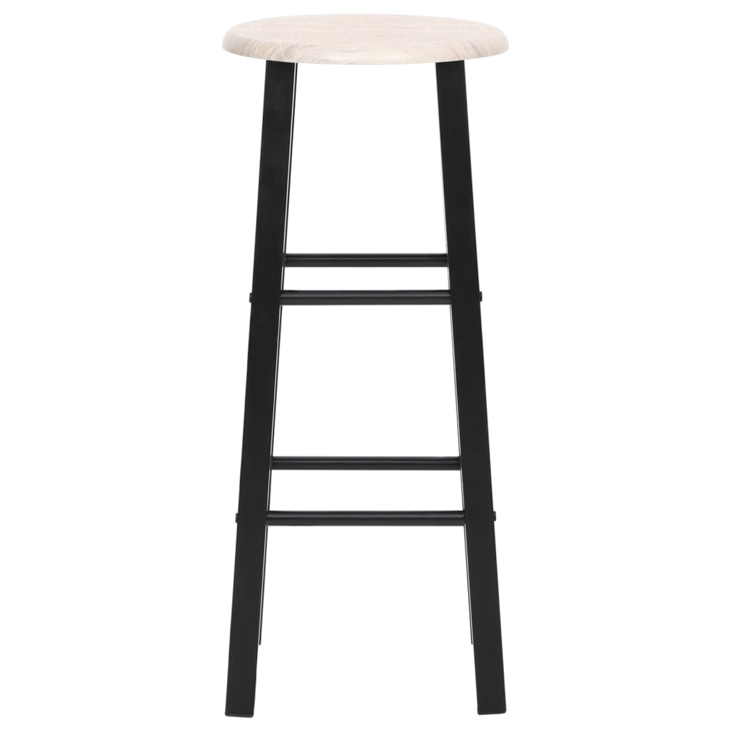 Sleek Black MDF Bar Stools Set of 2 - Modern & Stylish Seating