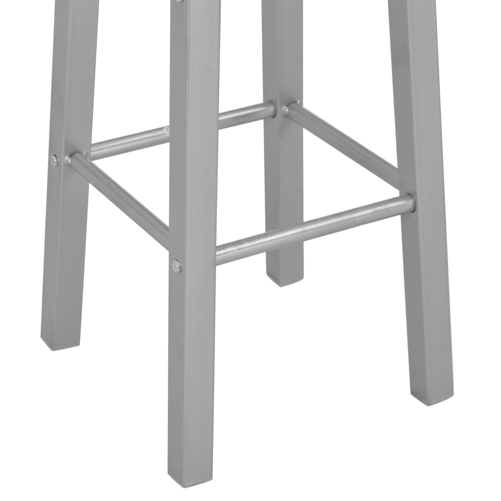 Sleek Silver Bar Stools Set of 2 - Stylish MDF Design