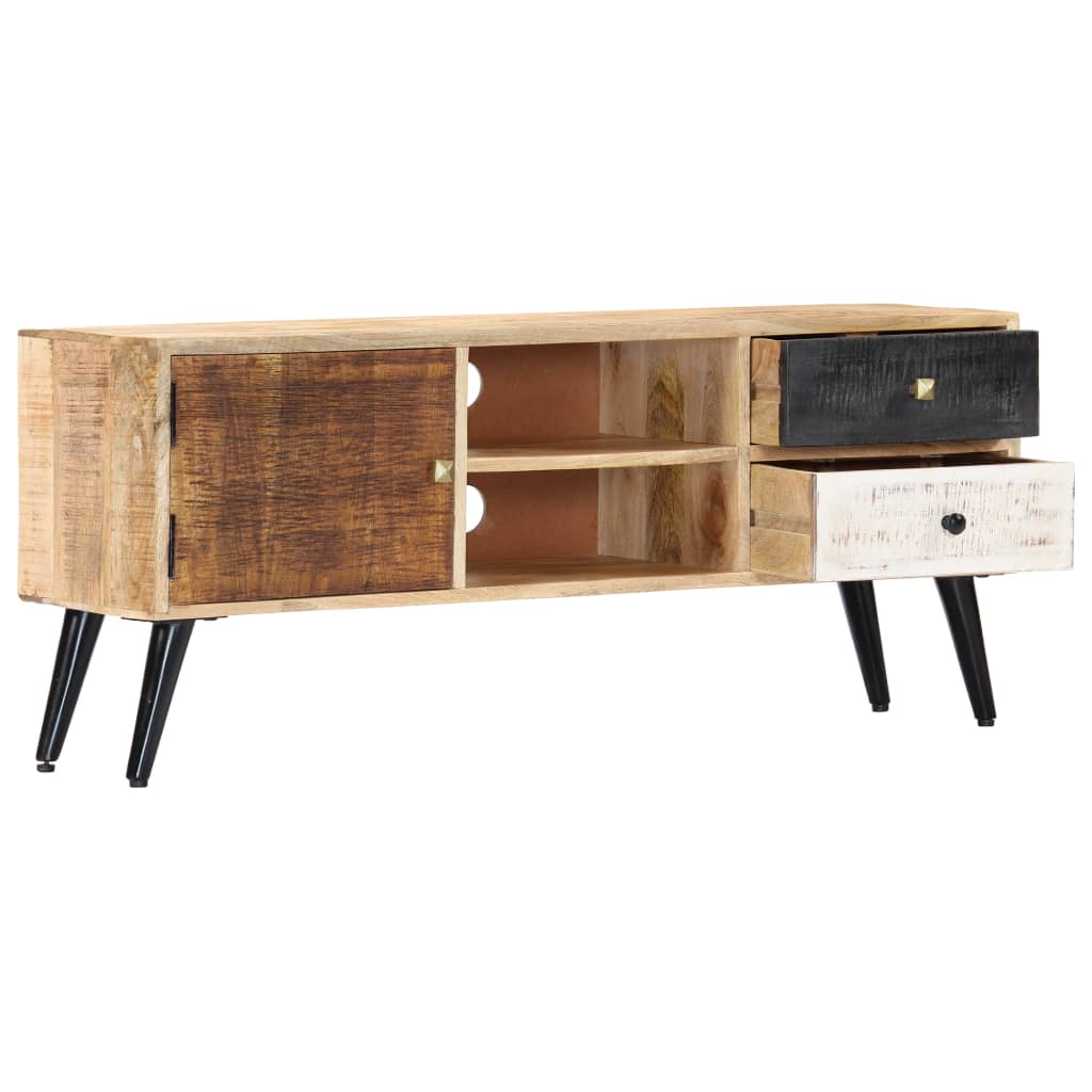 TV Cabinet 115x30x47 cm Solid Mango Wood