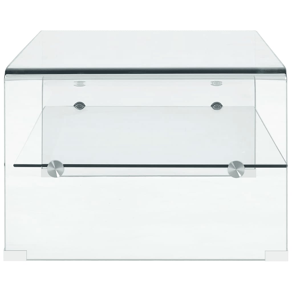 Coffee Table Clear 98x45x31 cm Tempered Glass