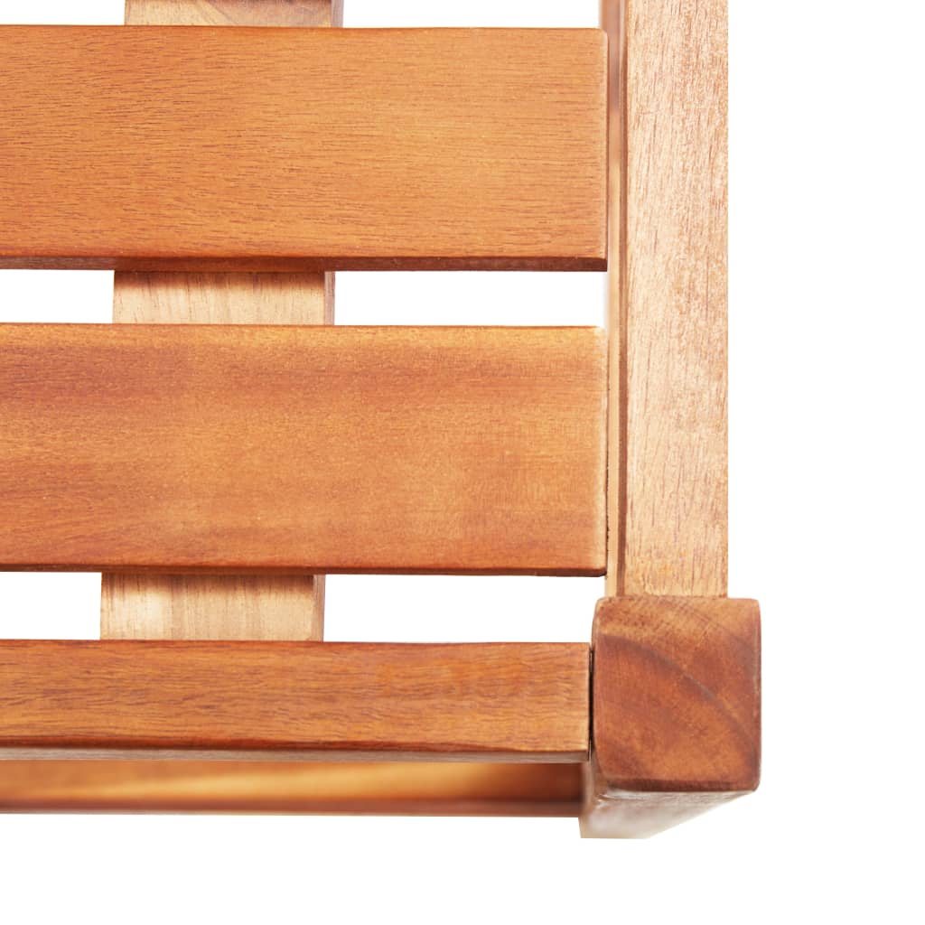 Solid Acacia Wood Bar Chairs Set of 2 - Natural Finish