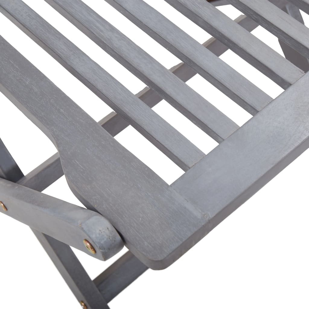 4-Piece Folding Outdoor Chairs, Solid Acacia Wood, Natural Finish