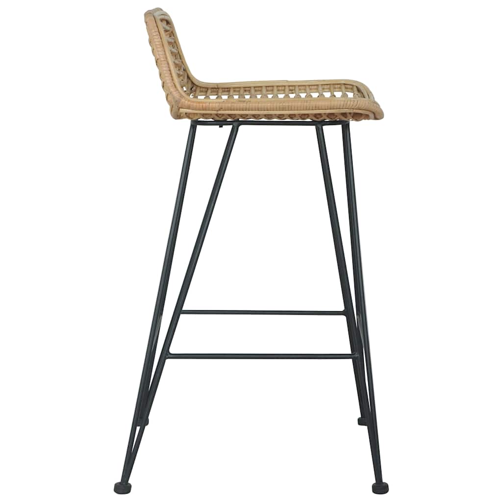 Natural Rattan Bar Chairs Set of 2 - Stylish & Durable Seating