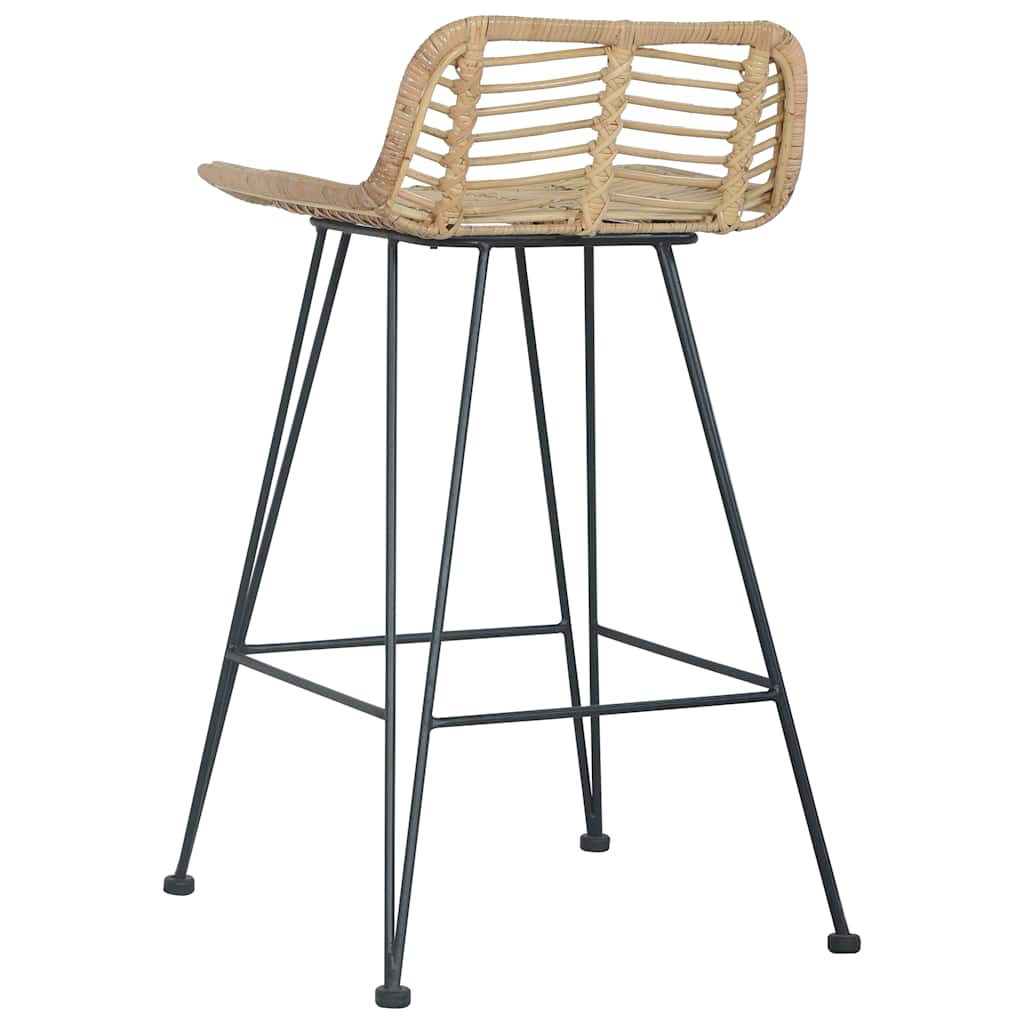 Natural Rattan Bar Chairs Set of 2 - Stylish & Durable Seating