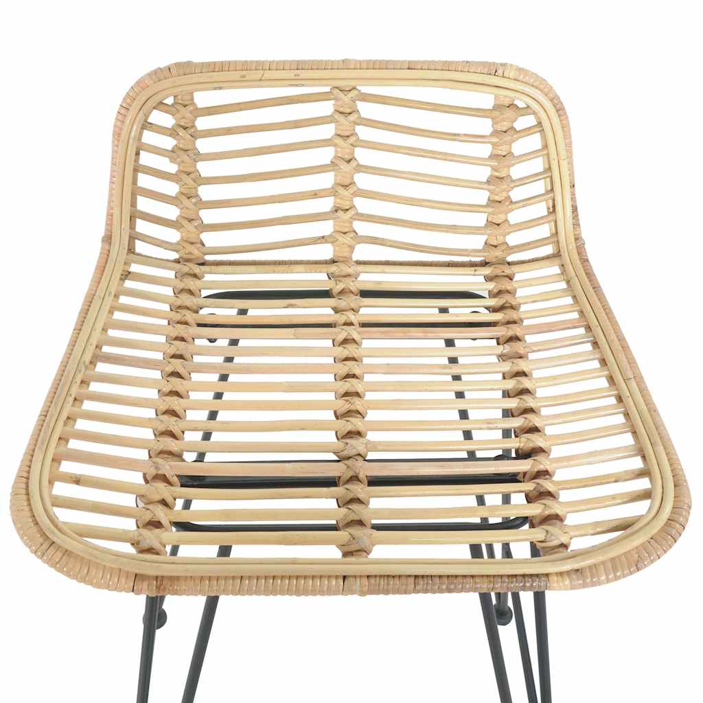 Natural Rattan Bar Chairs Set of 2 - Stylish & Durable Seating