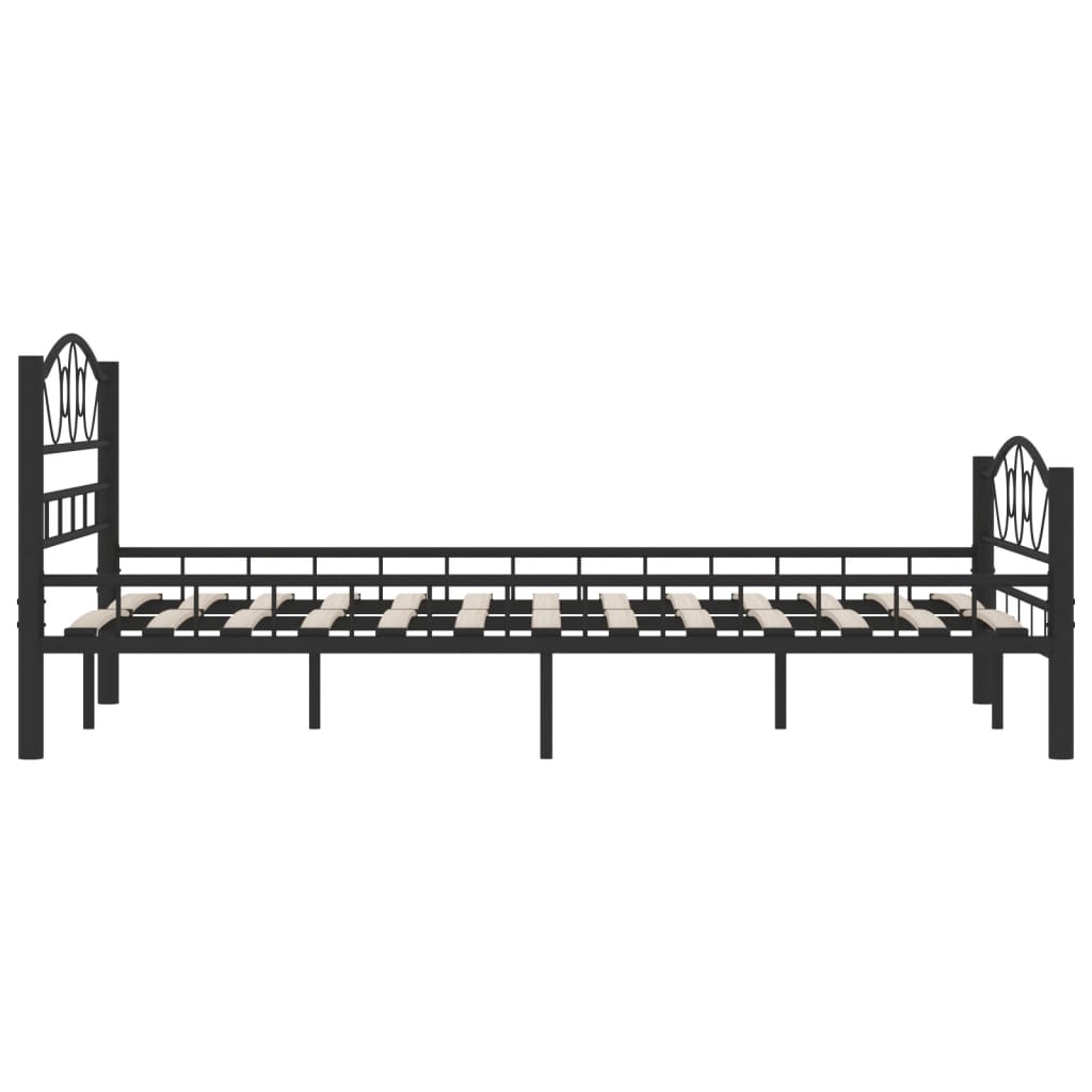 Black Steel Bed Frame 120x200 cm - Sturdy & Modern Design