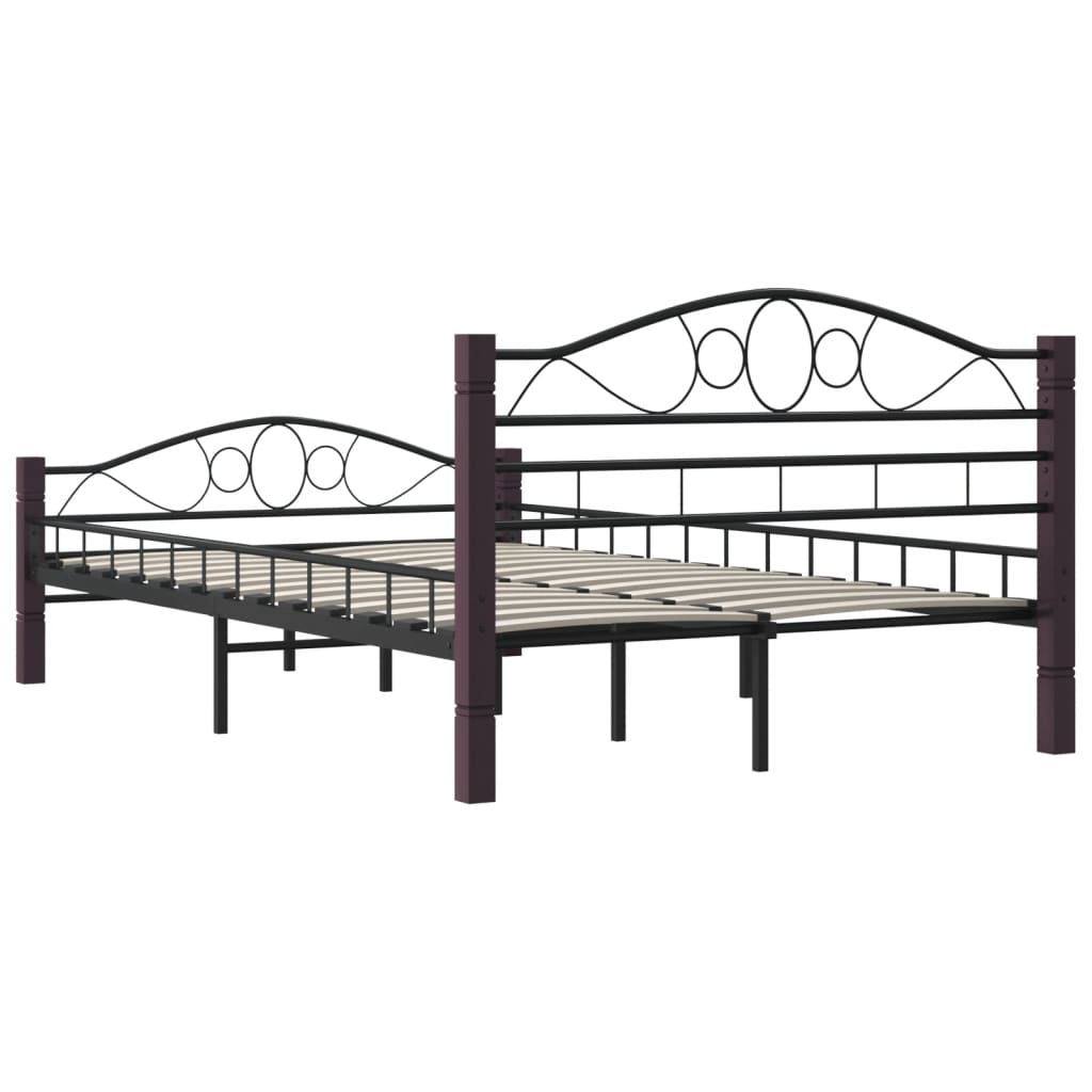 Black Metal Bed Frame 120x200 cm - Durable and Stylish Design
