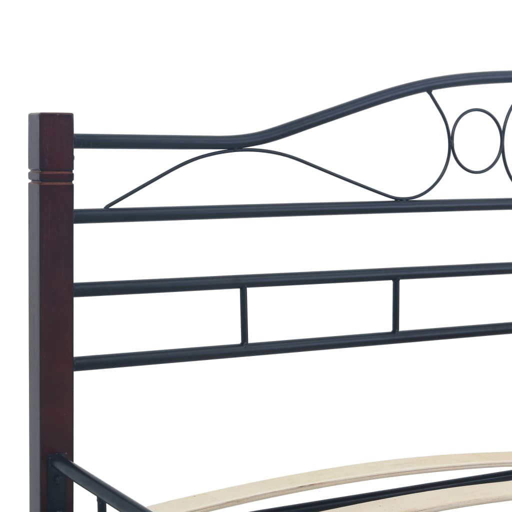 Black Metal Bed Frame 120x200 cm - Durable and Stylish Design