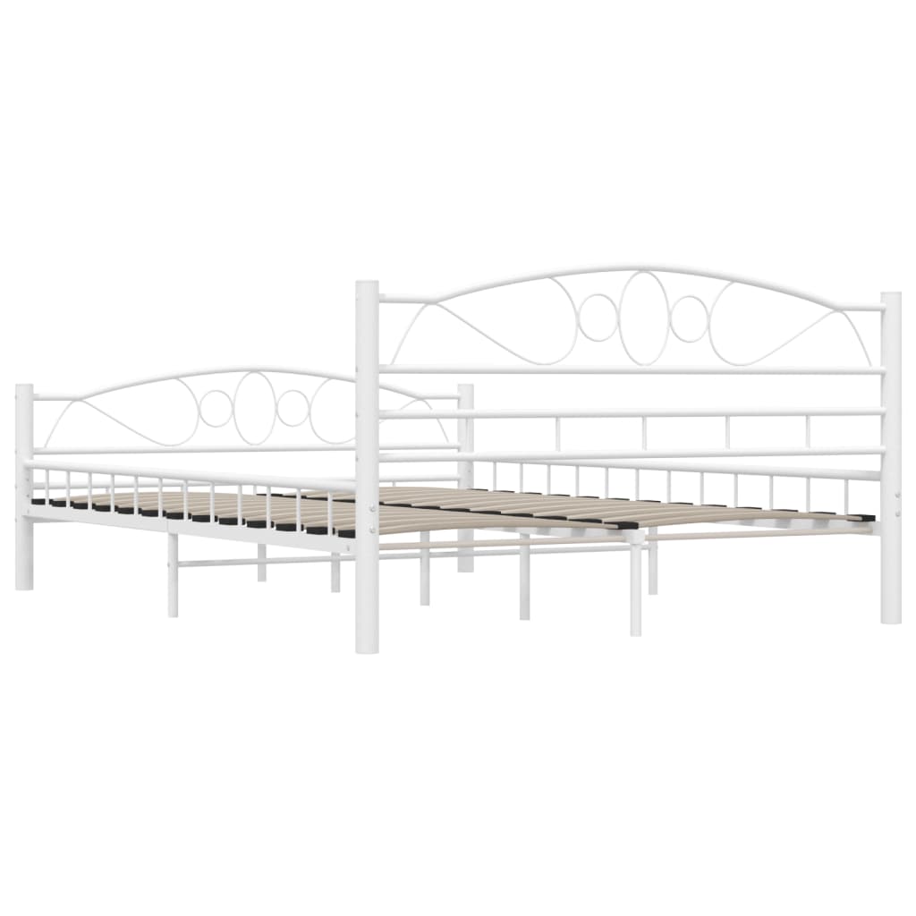 White Metal Bed Frame 140x200 cm - vidaXL 285303
