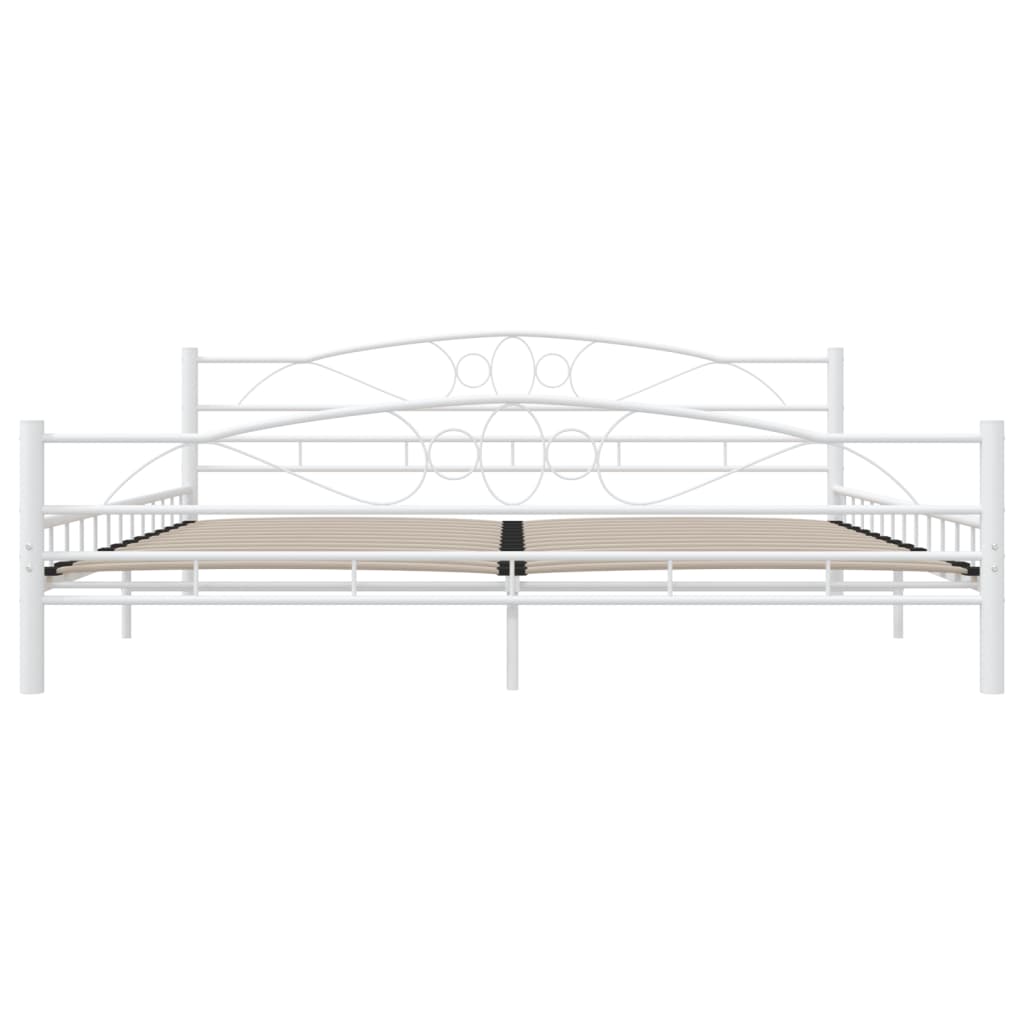 White Metal Bed Frame 200x200 cm | vidaXL 285306