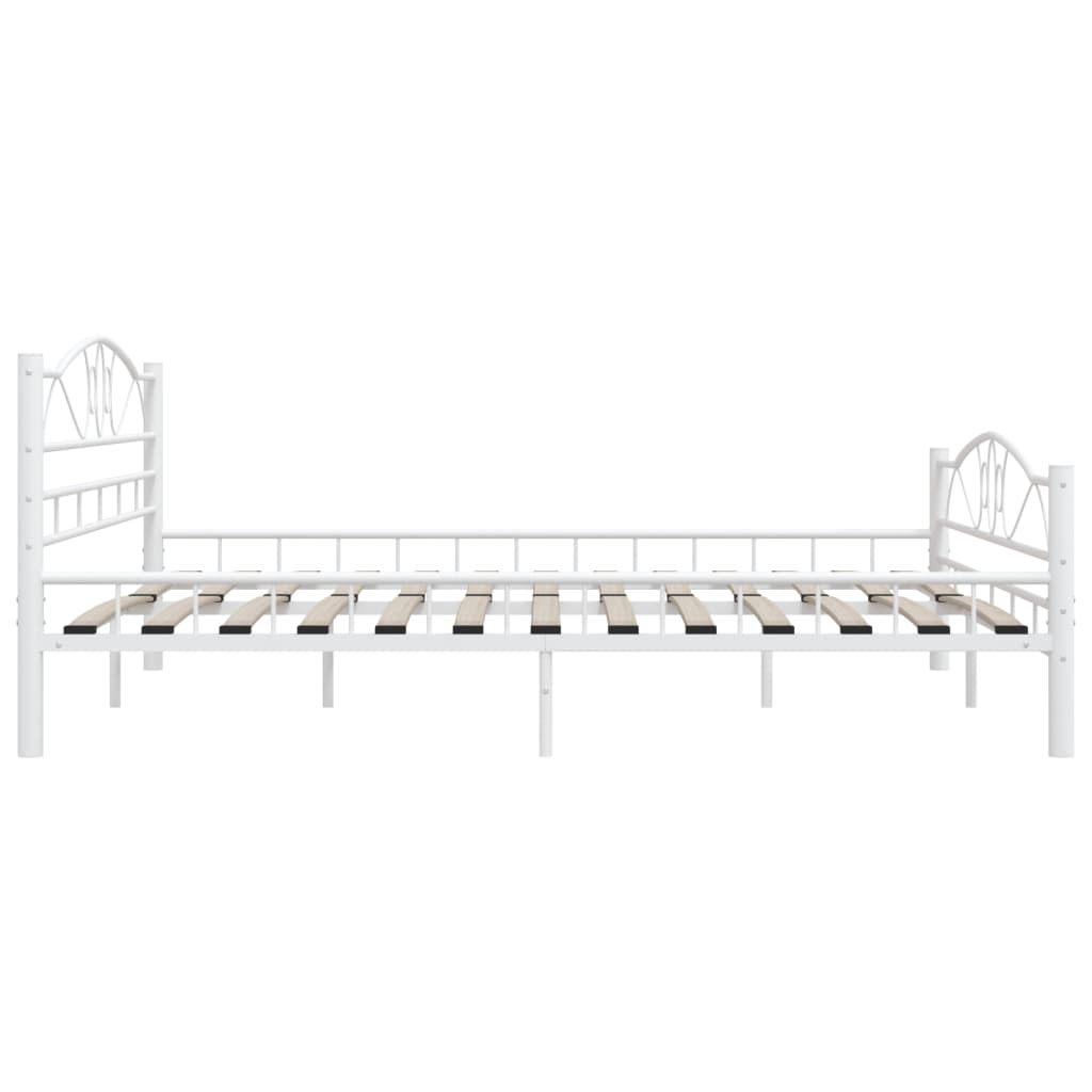 White Metal Bed Frame 200x200 cm | vidaXL 285306