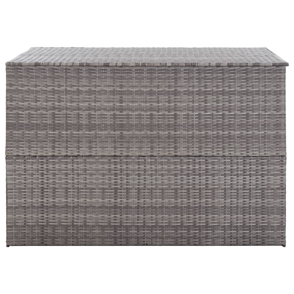Grey Poly Rattan Garden Storage Box 150x100x100 cm