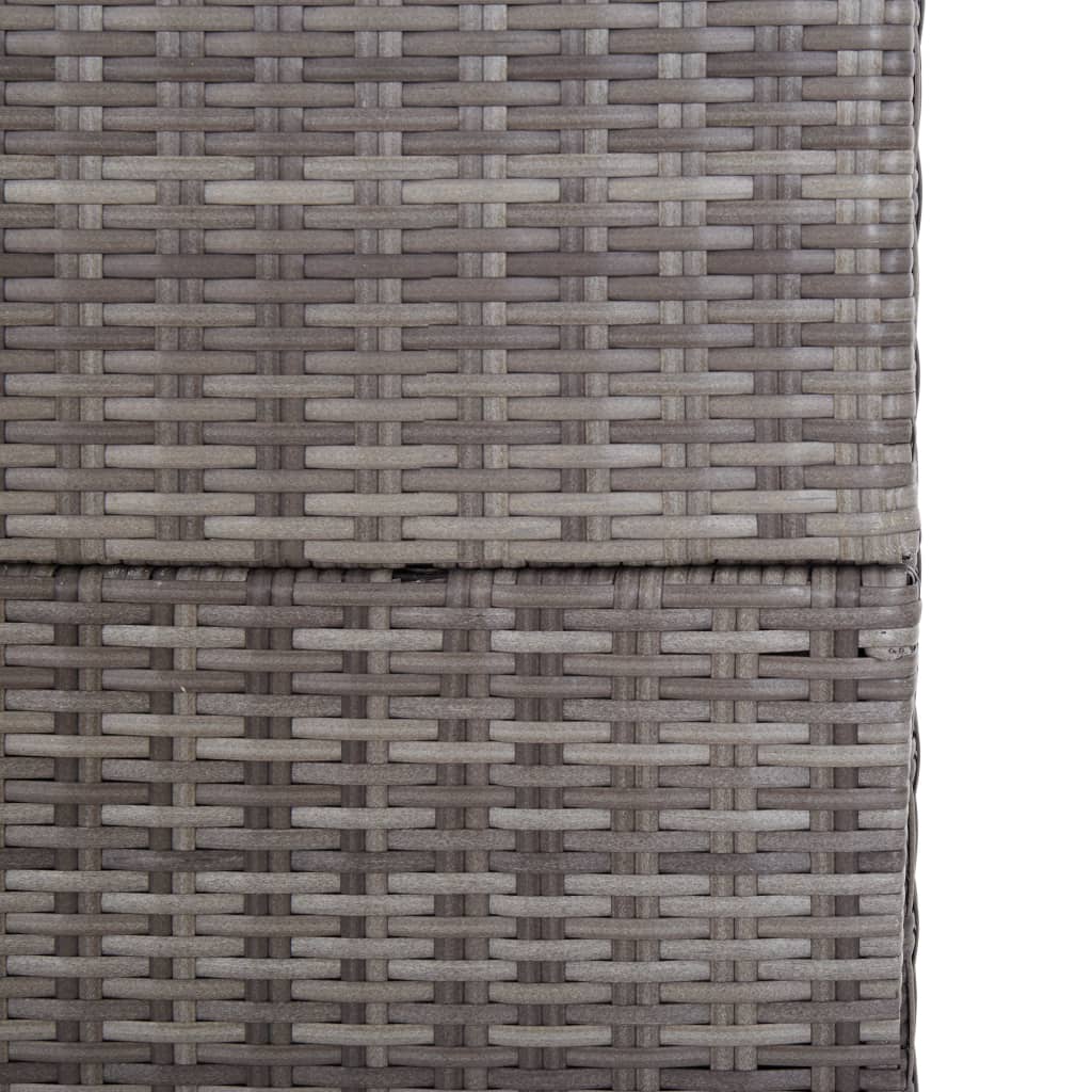 Grey Poly Rattan Garden Storage Box 150x100x100 cm