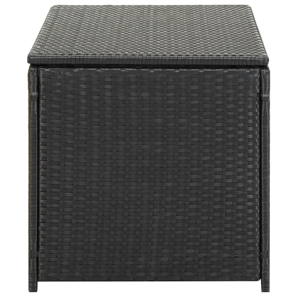 Black Poly Rattan Garden Storage Box 100x50x50 cm - Stylish & Durable