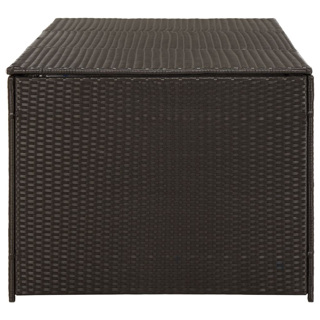 Brown Poly Rattan Garden Storage Box 180x90x70 cm