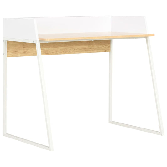 White & Oak Desk 90x60x88 cm - Stylish & Functional Workspace