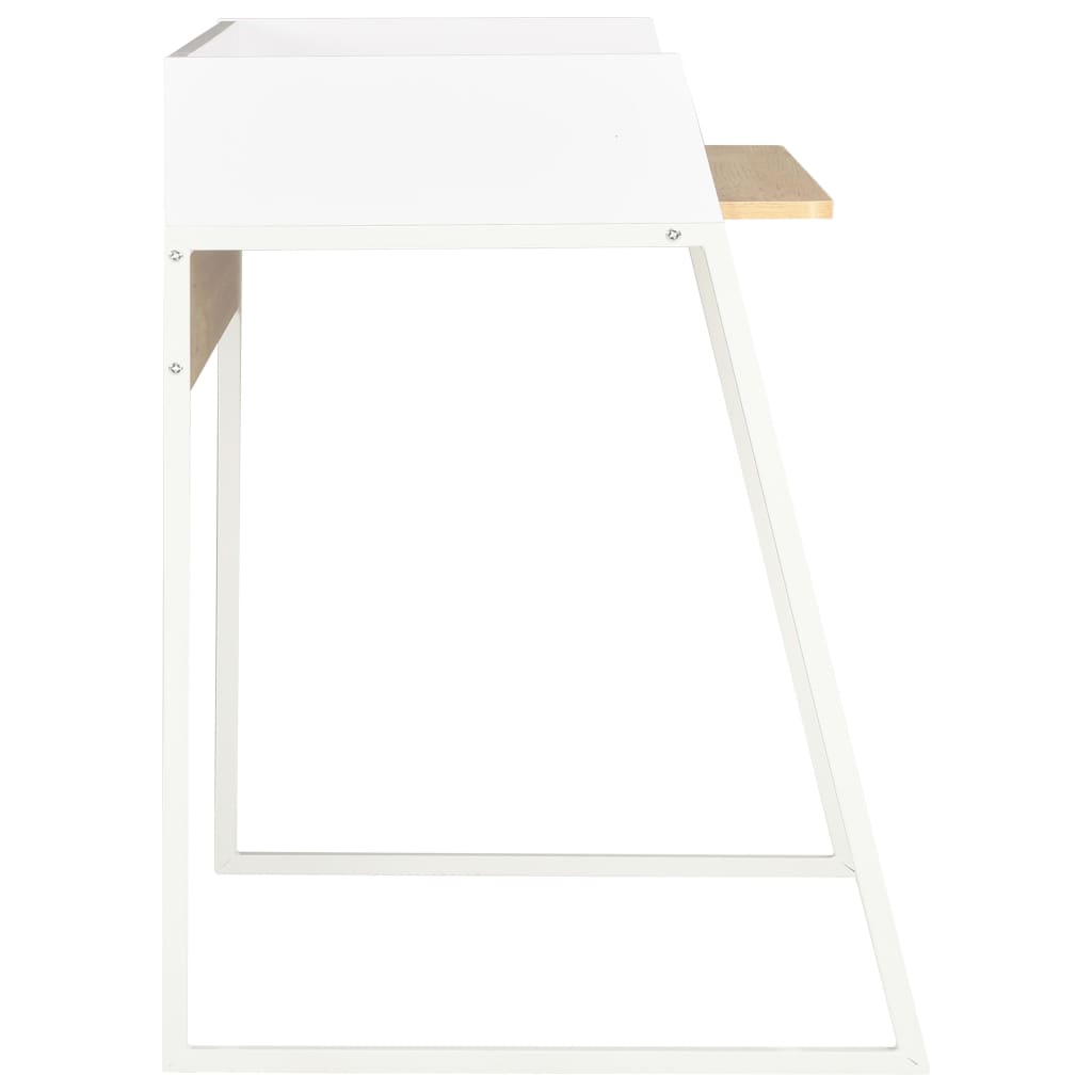 White & Oak Desk 90x60x88 cm - Stylish & Functional Workspace
