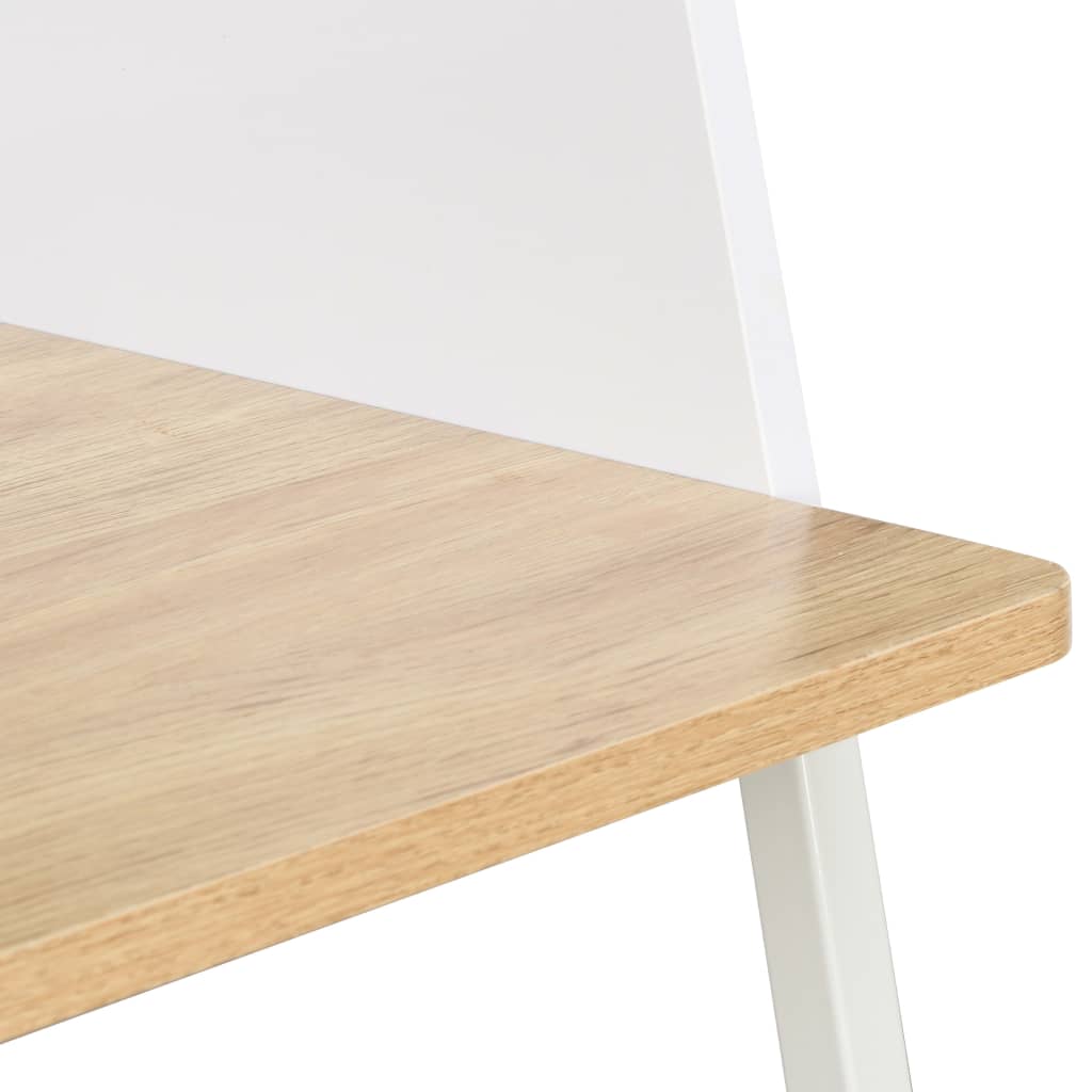 White & Oak Desk 90x60x88 cm - Stylish & Functional Workspace