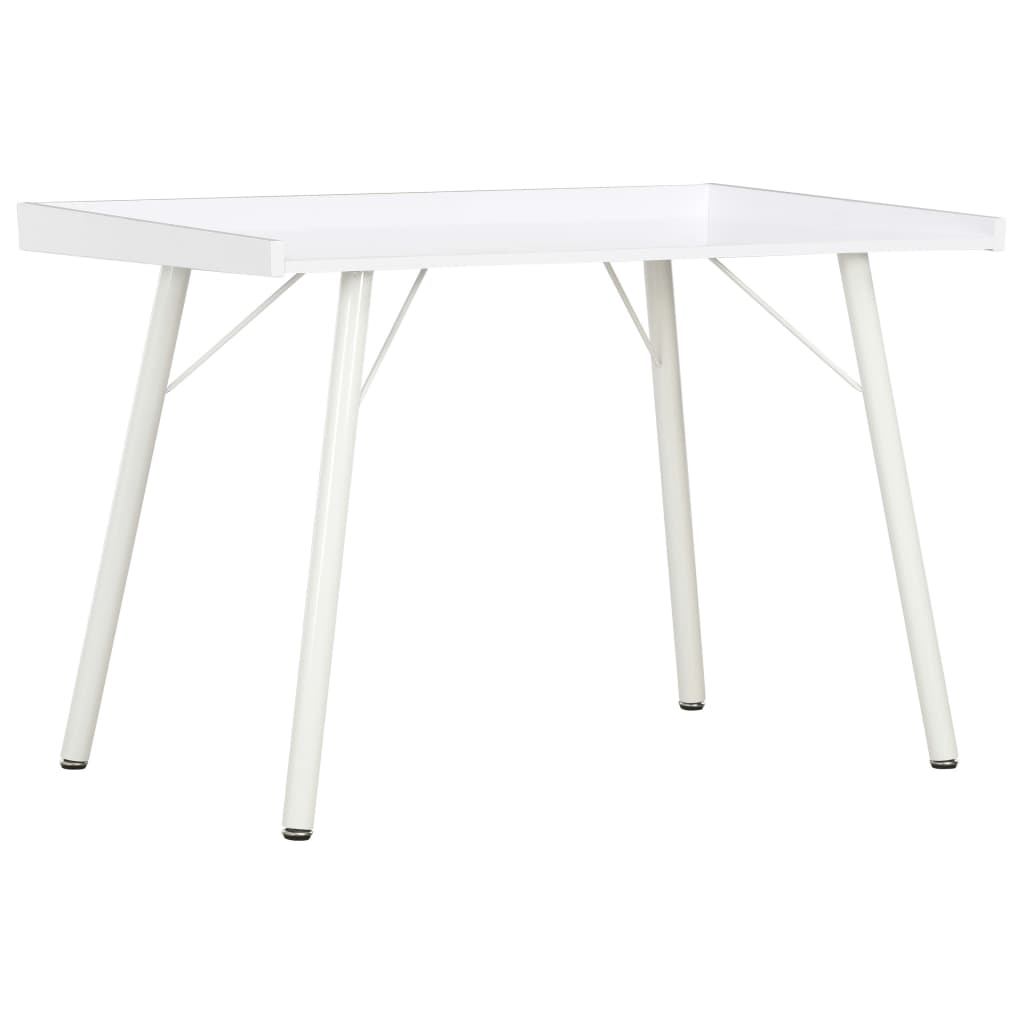 Compact White Desk 90x50x79 cm – Sleek MDF Finish