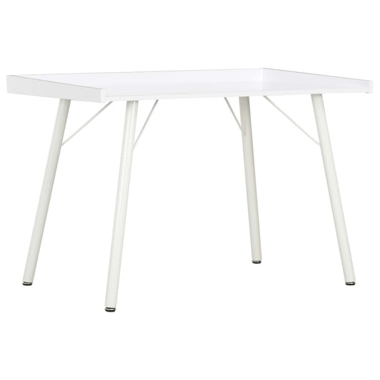 Compact White Desk 90x50x79 cm – Sleek MDF Finish