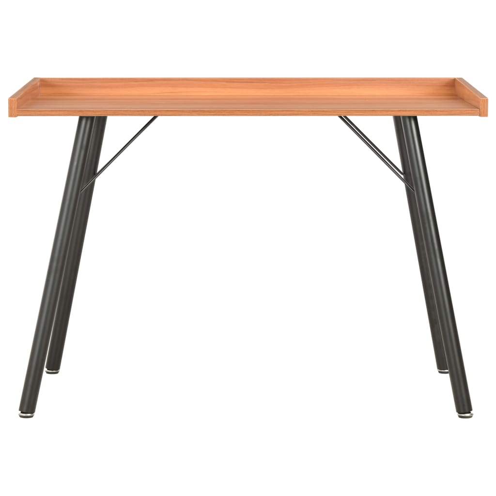 Compact Brown Wooden Desk - 90x50x79 cm Ideal for Home Office