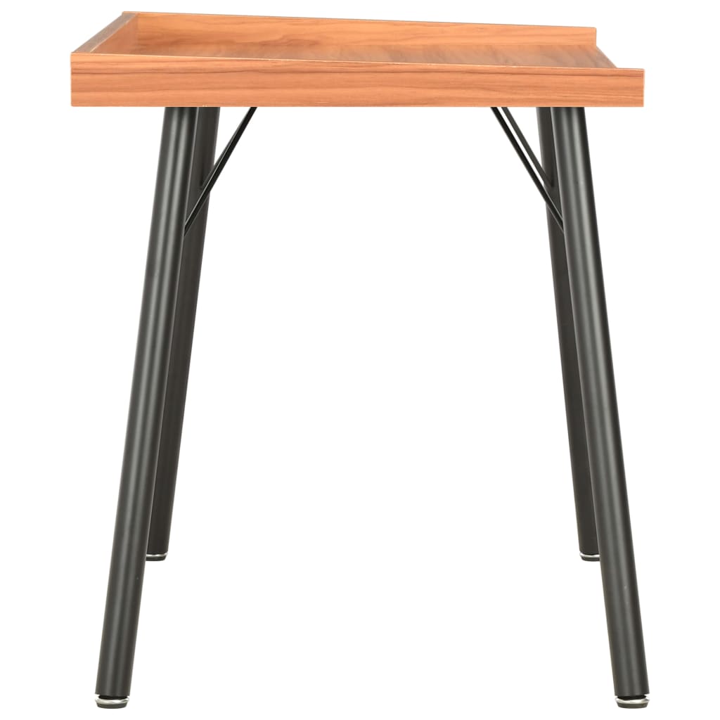 Compact Brown Wooden Desk - 90x50x79 cm Ideal for Home Office