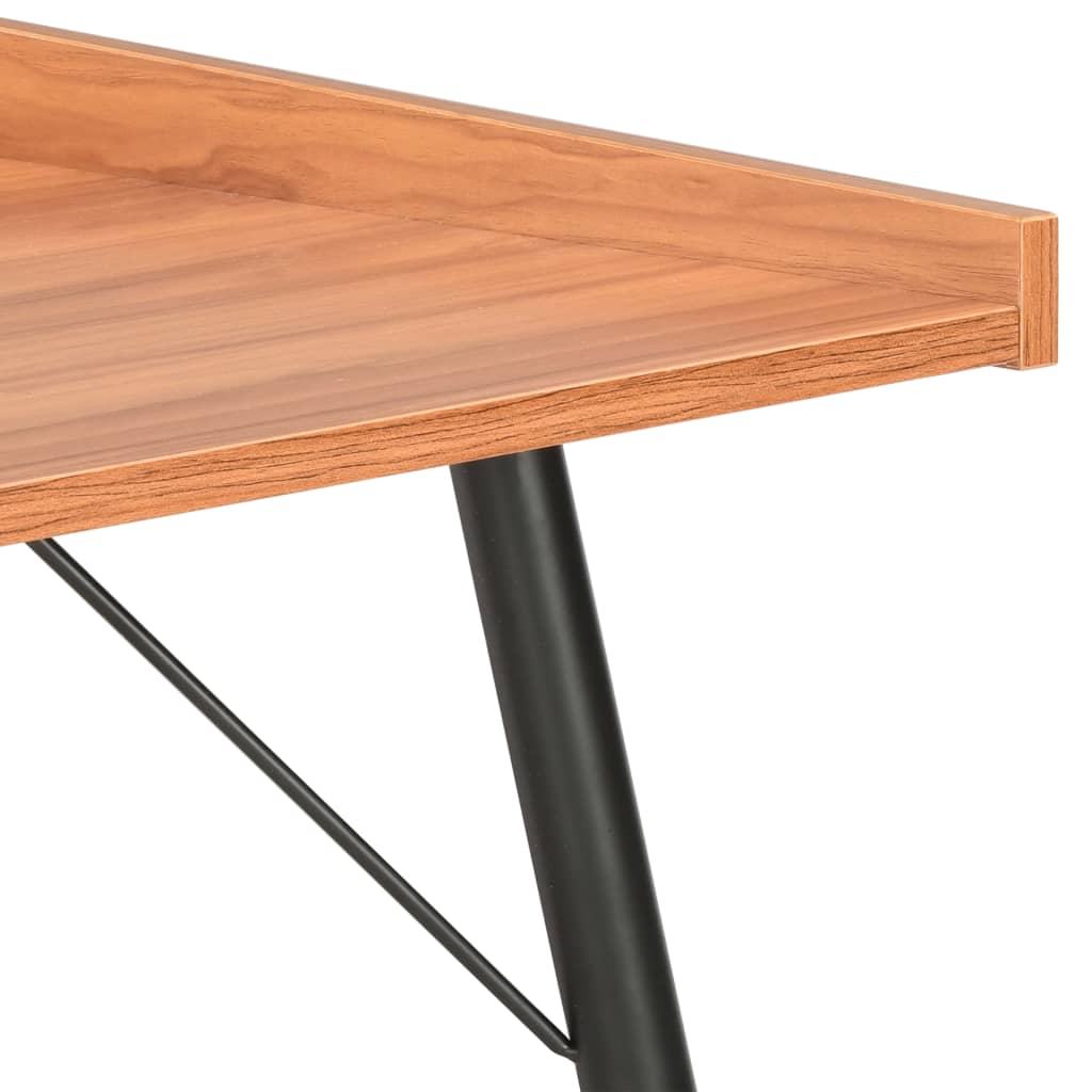 Compact Brown Wooden Desk - 90x50x79 cm Ideal for Home Office
