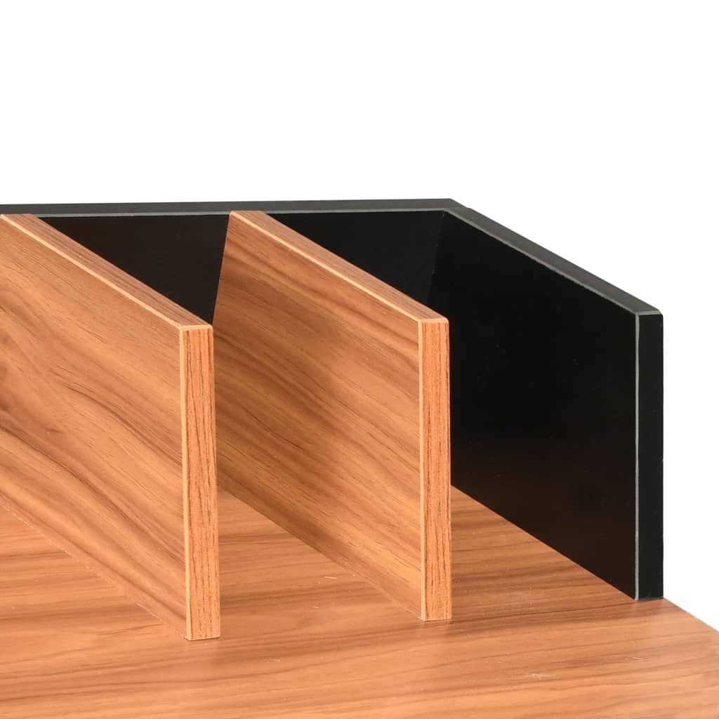 Sleek Black & Brown Desk - 80x50x84 cm, Perfect for Home Office