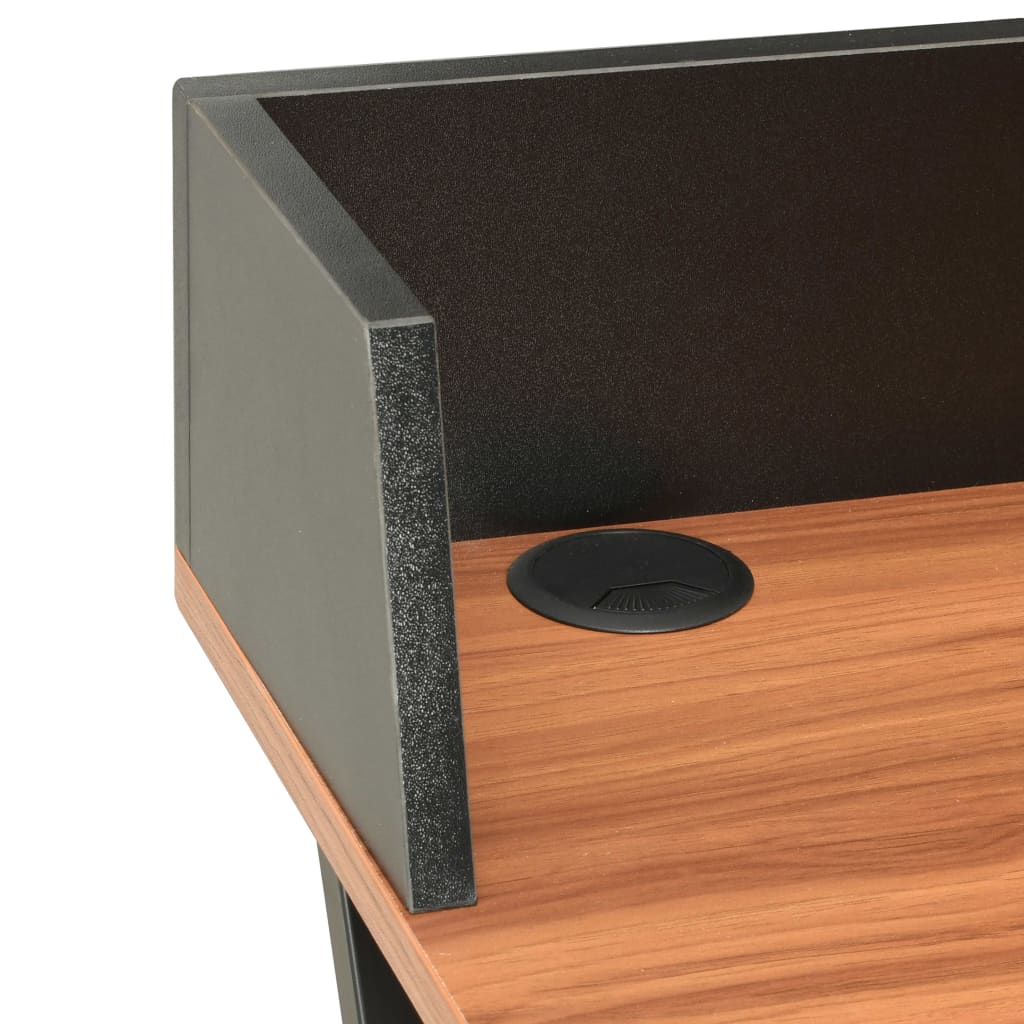 Sleek Black & Brown Desk - 80x50x84 cm, Perfect for Home Office