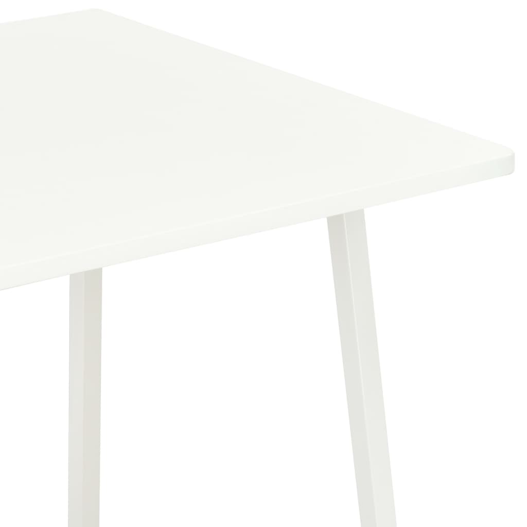 Compact White Desk with Shelving Unit, 102x50x117 cm, Modern Design