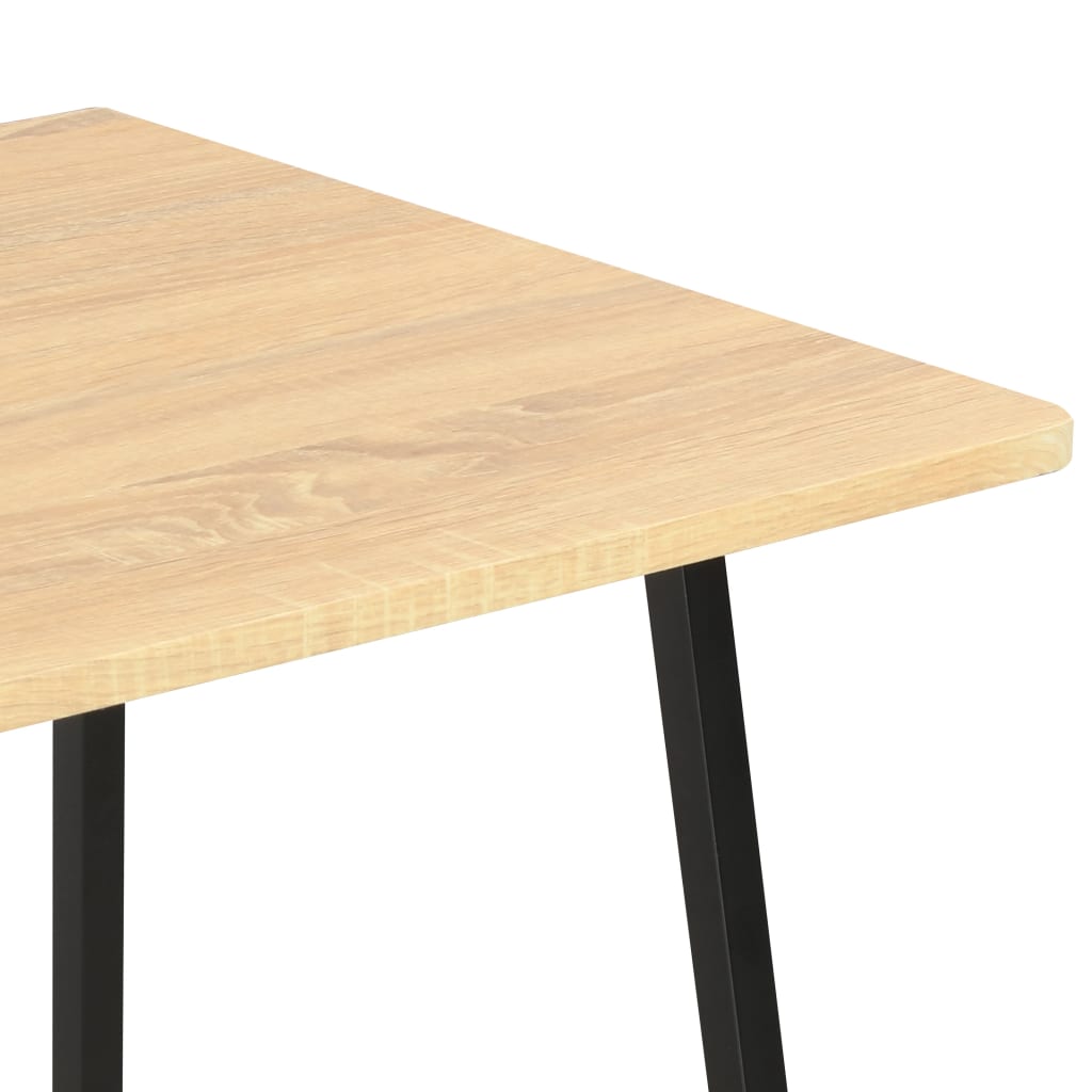 Black and Oak Desk with Shelving Unit - 102x50x117 cm