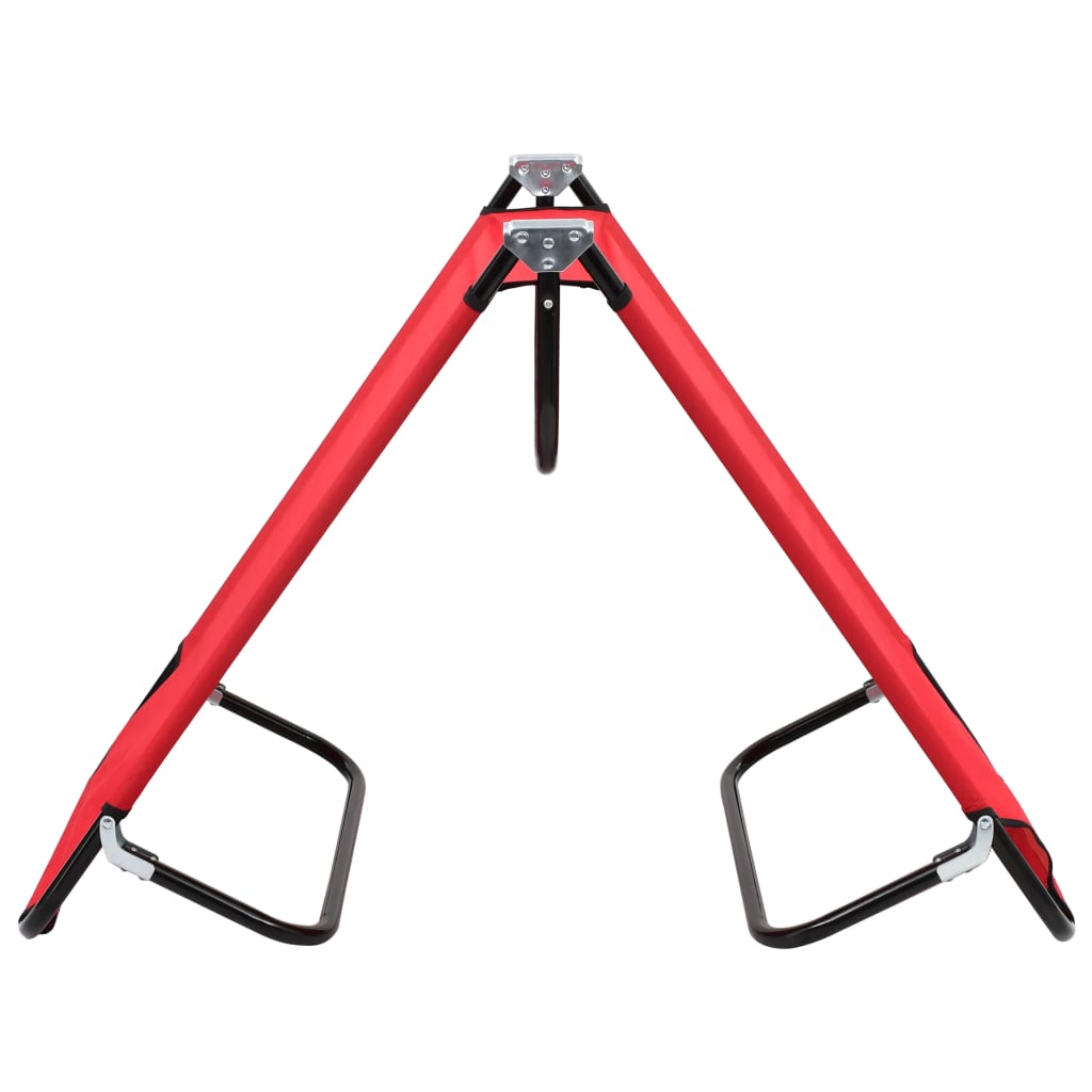 Red Steel Folding Sun Lounger - Durable & Stylish Outdoor Relaxation