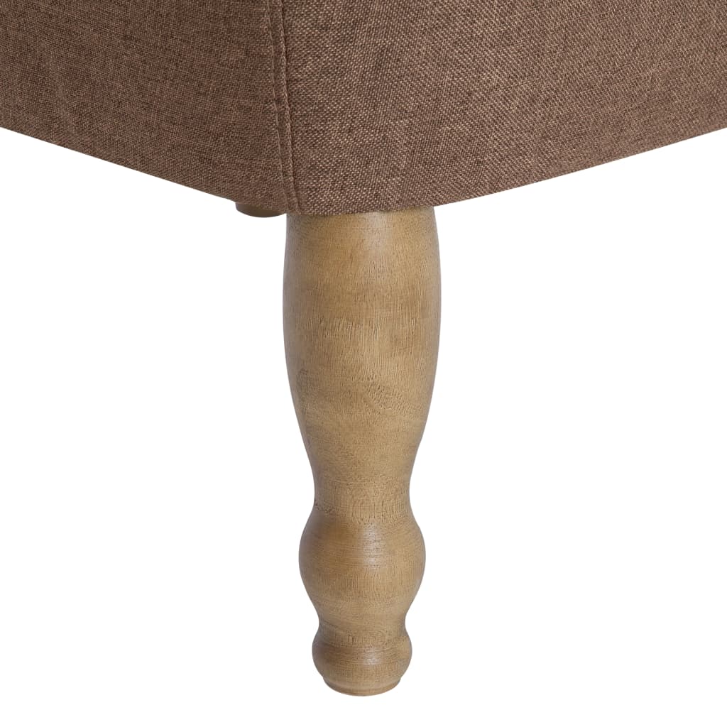 French Chairs 2 pcs Brown Fabric