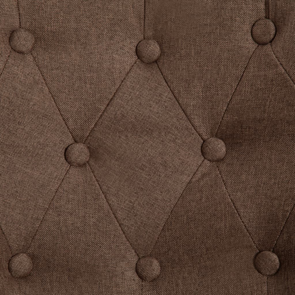 French Chairs 2 pcs Brown Fabric