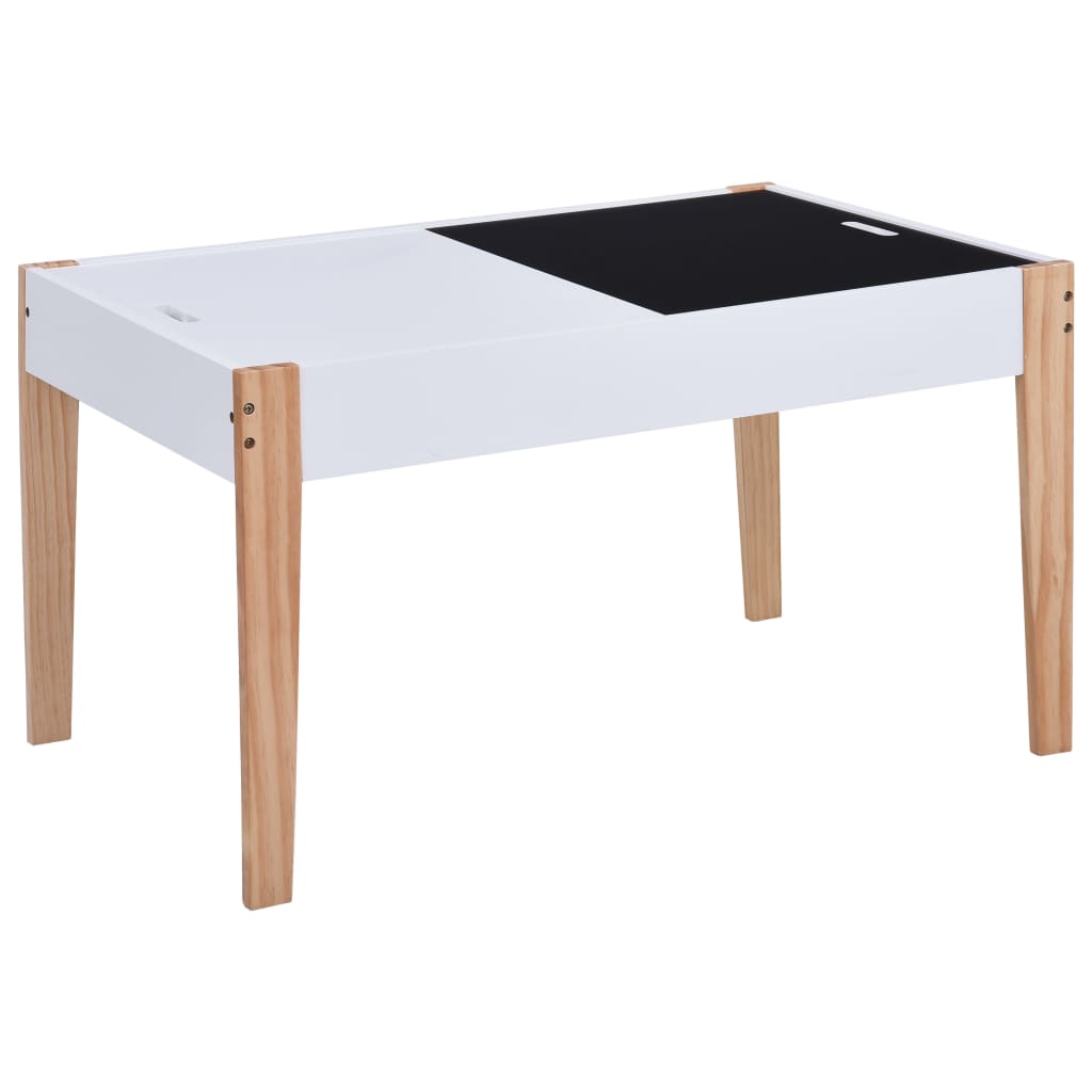 Kids Black & White Chalkboard Table & Chair Set - 3 Piece Set