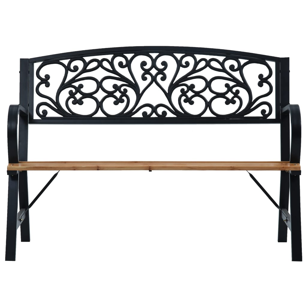 Elegant 120cm Wood Garden Bench - Natural Finish Outdoor Seating