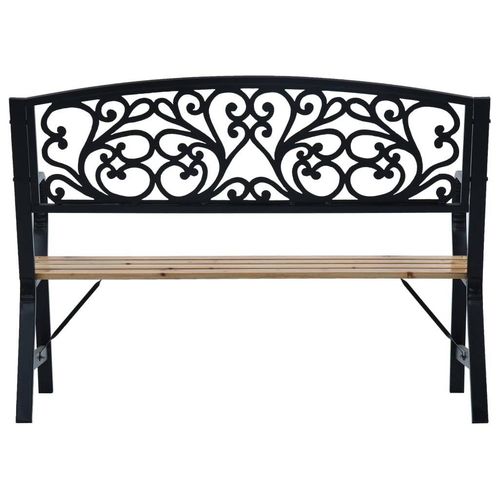 Elegant 120cm Wood Garden Bench - Natural Finish Outdoor Seating
