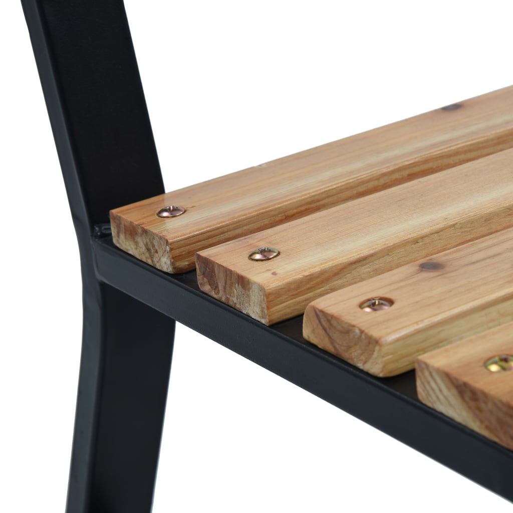 Elegant 120cm Wood Garden Bench - Natural Finish Outdoor Seating
