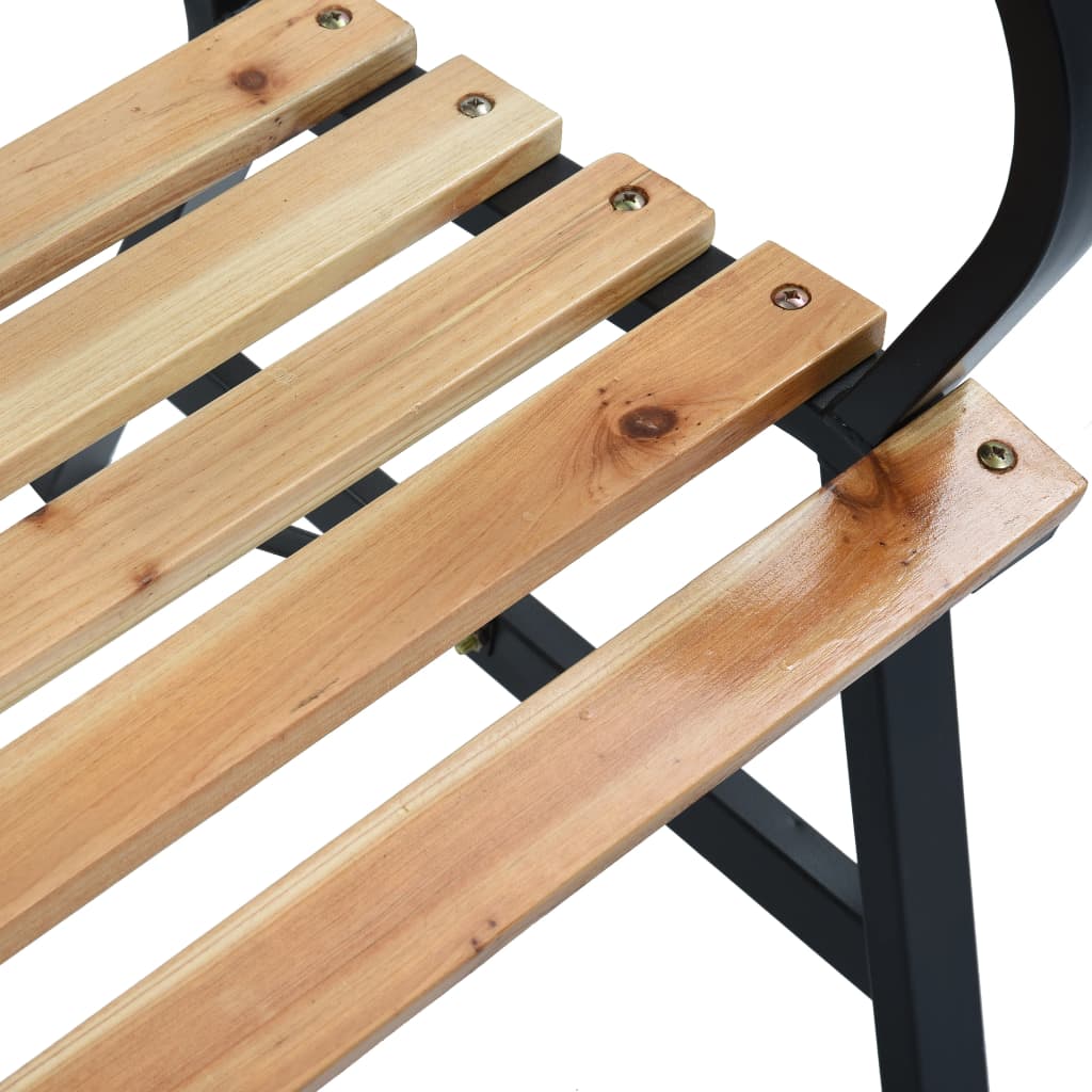 Elegant 120cm Wood Garden Bench - Natural Finish Outdoor Seating