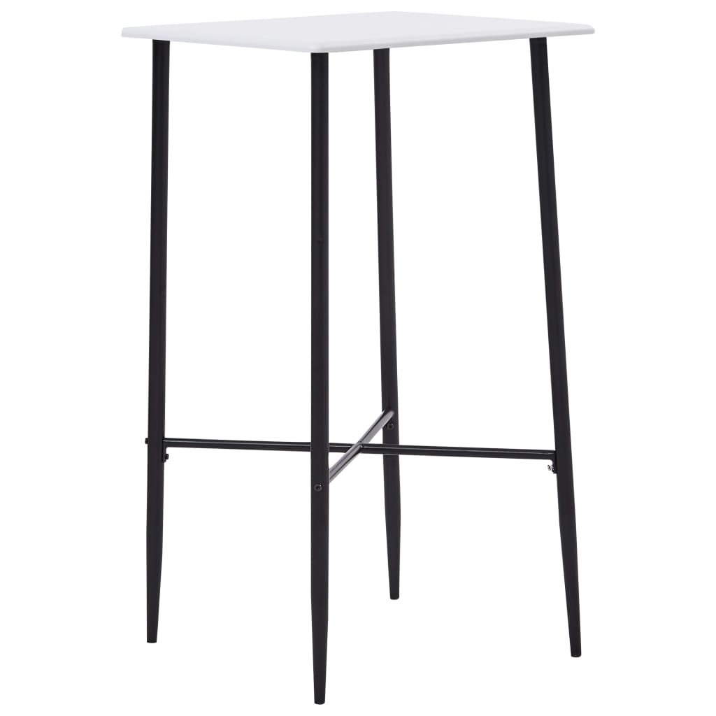 Sleek White MDF Bar Table 60x60x111 cm - Modern & Durable