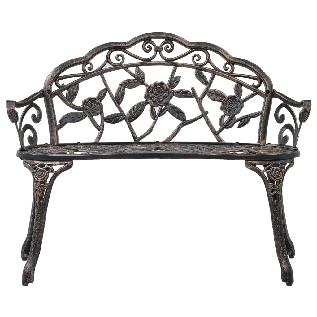Elegant 100cm Bistro Bench in Bronze Cast Aluminium