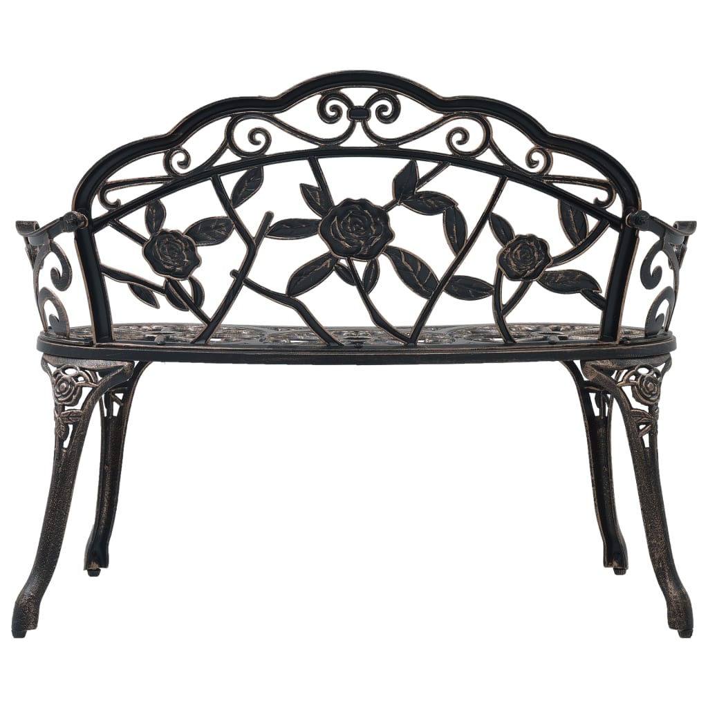 Elegant 100cm Bistro Bench in Bronze Cast Aluminium