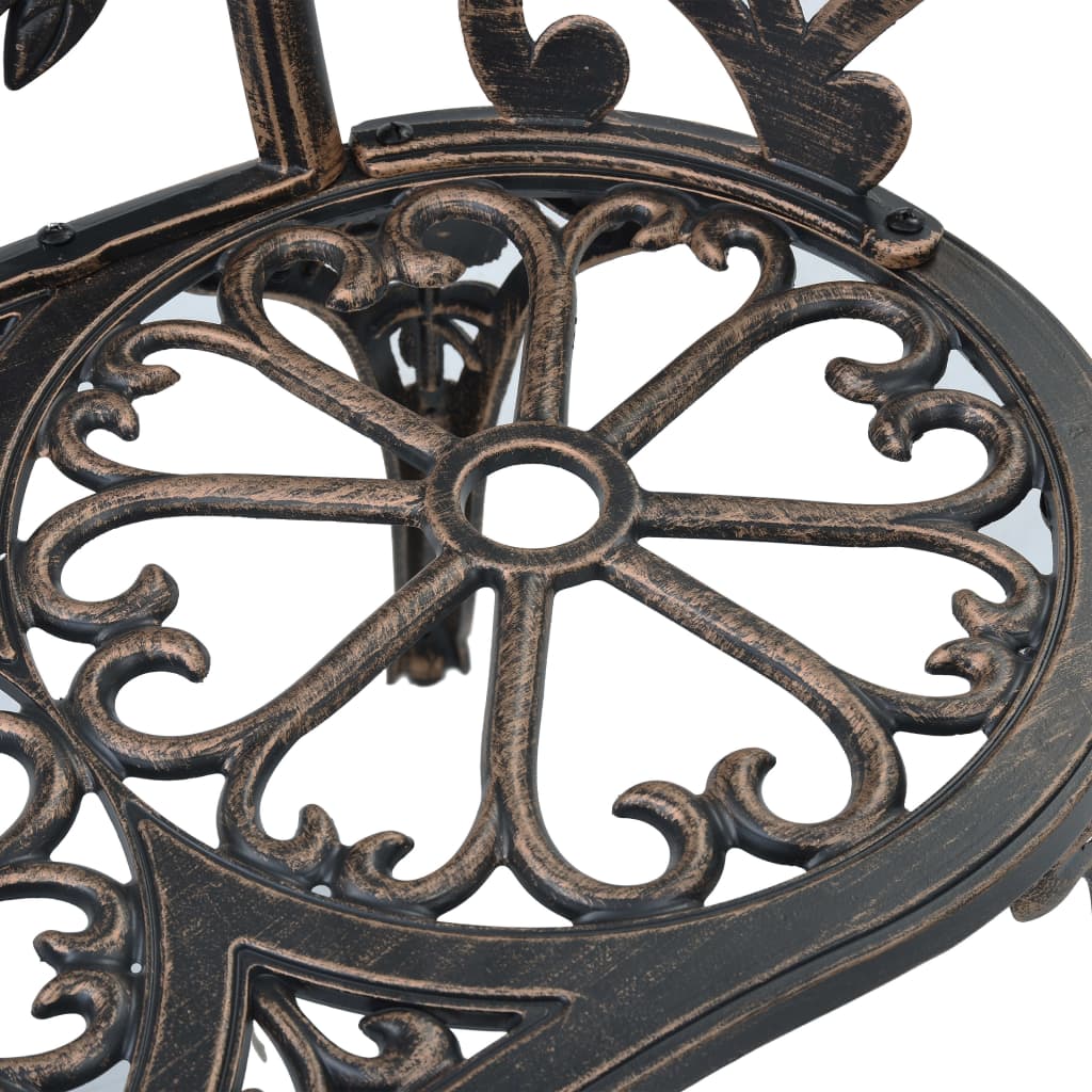 Elegant 100cm Bistro Bench in Bronze Cast Aluminium
