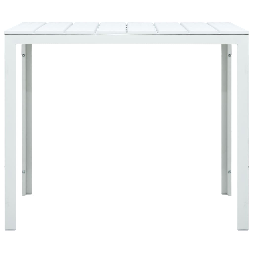 Coffee Table White 78x78x74 cm HDPE Wood Look