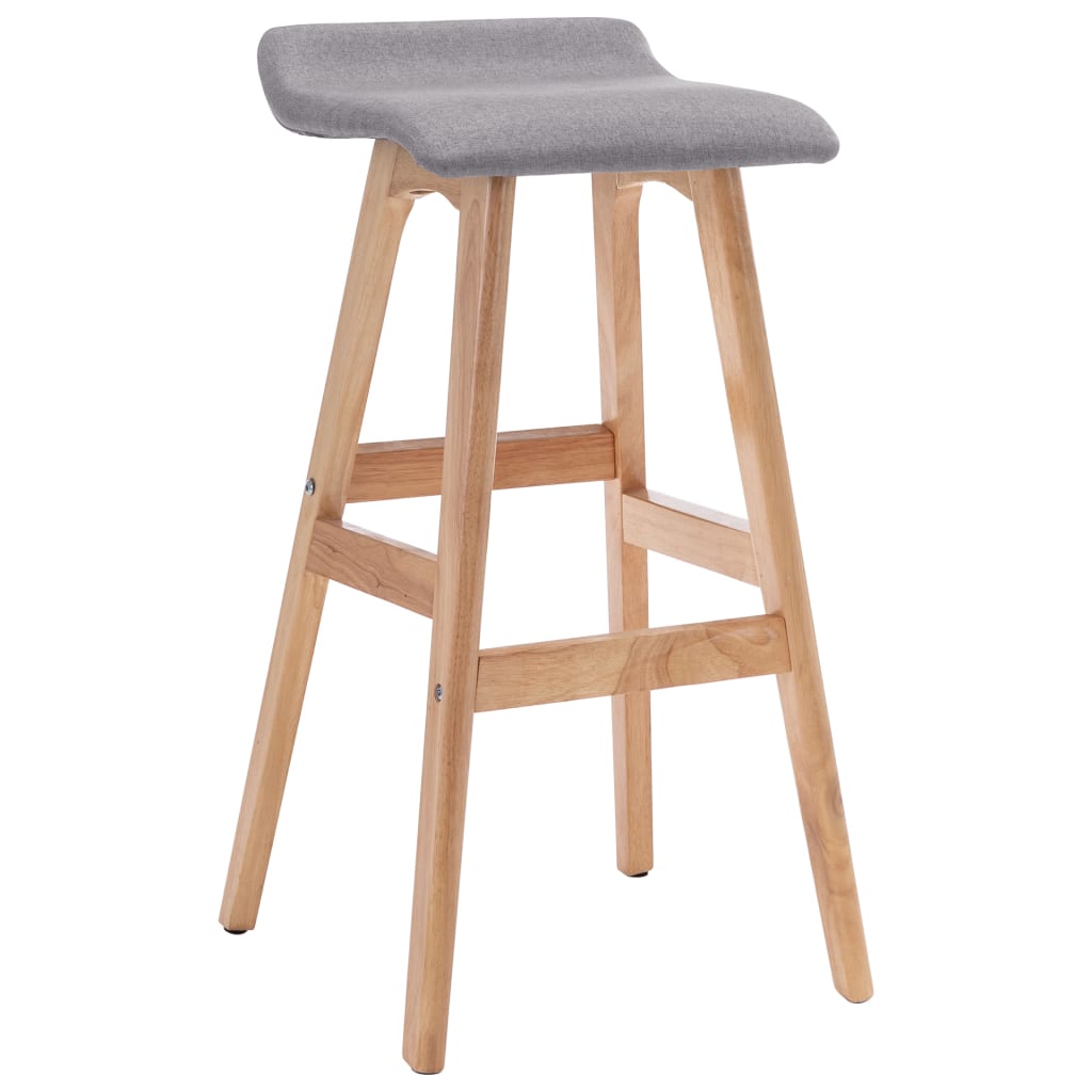 Light Grey Fabric Bar Stool - Stylish & Comfortable Seating