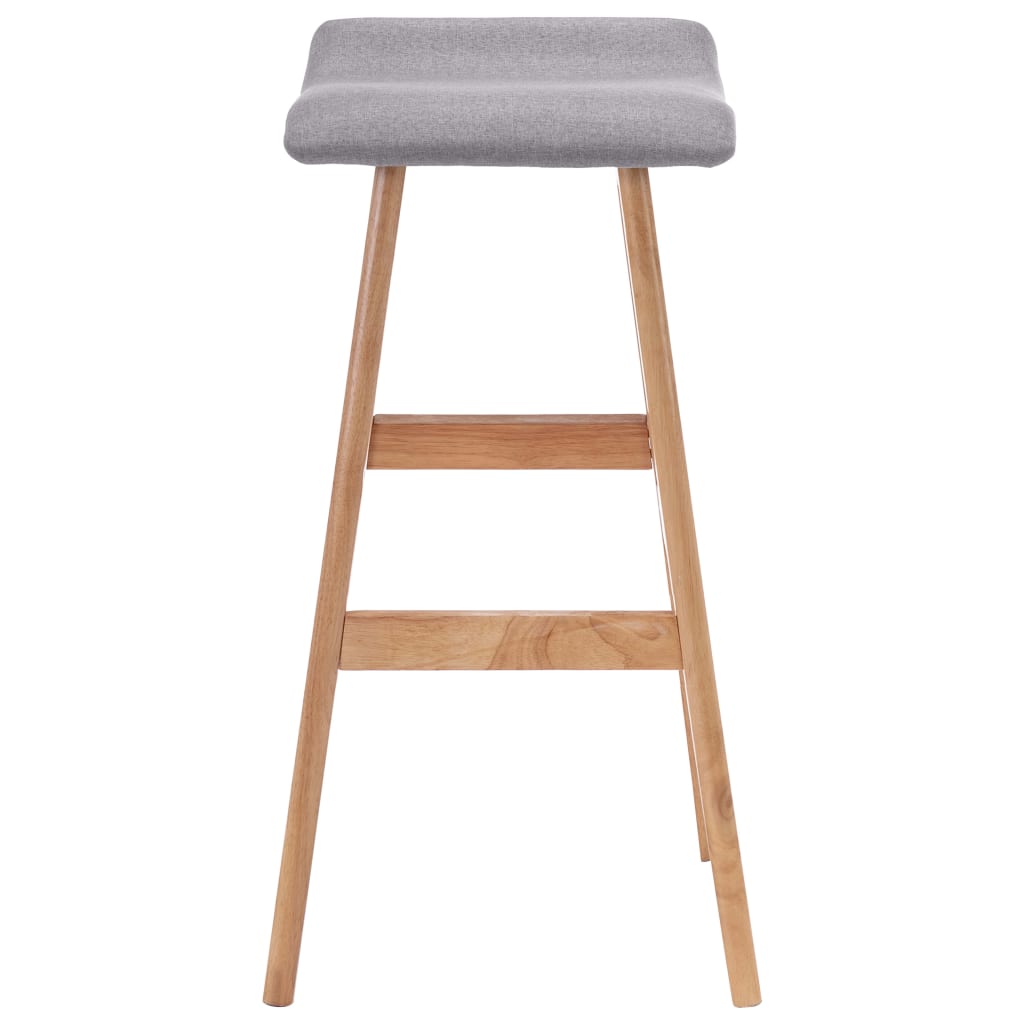 Light Grey Fabric Bar Stool - Stylish & Comfortable Seating