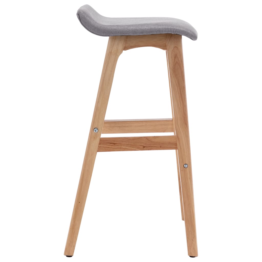 Light Grey Fabric Bar Stool - Stylish & Comfortable Seating