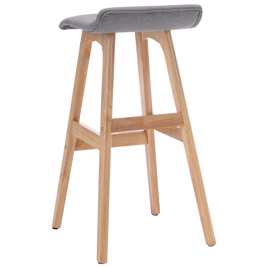 Light Grey Fabric Bar Stool - Stylish & Comfortable Seating