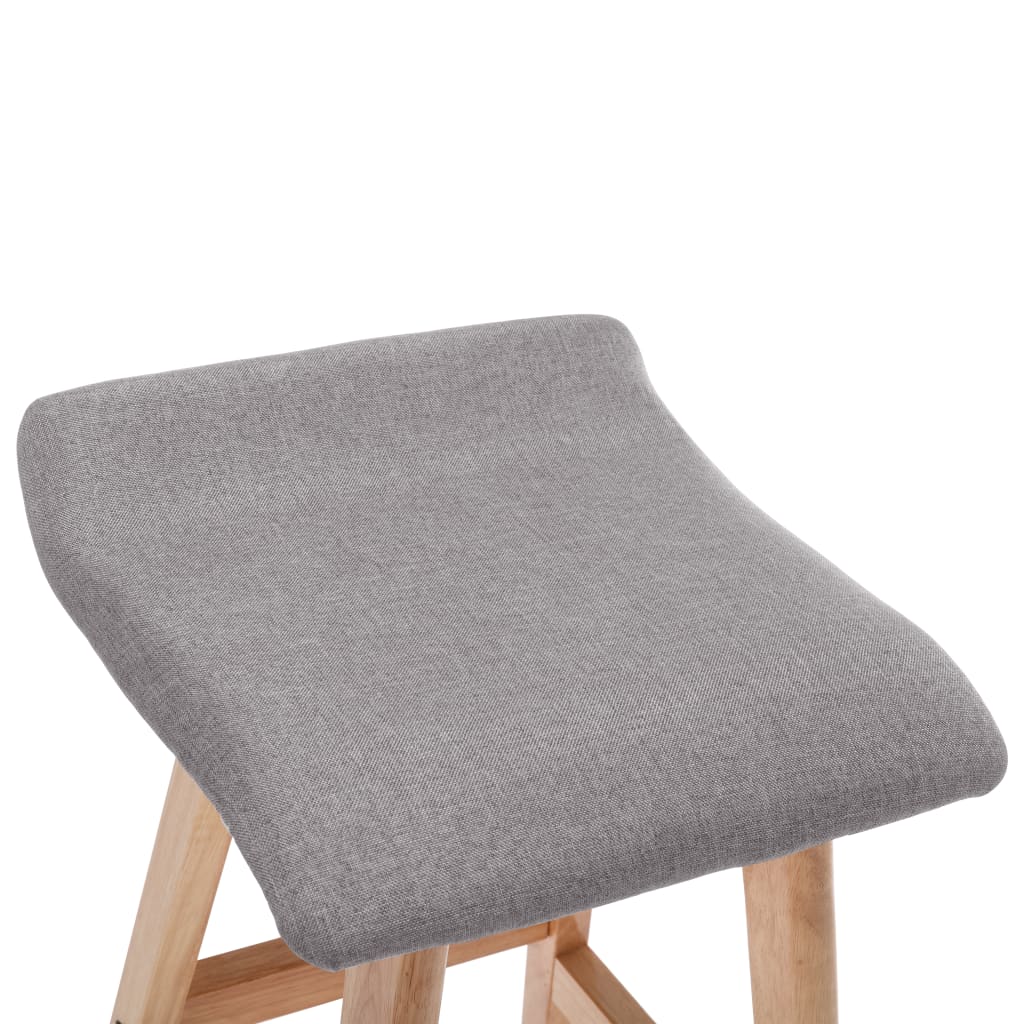 Light Grey Fabric Bar Stool - Stylish & Comfortable Seating