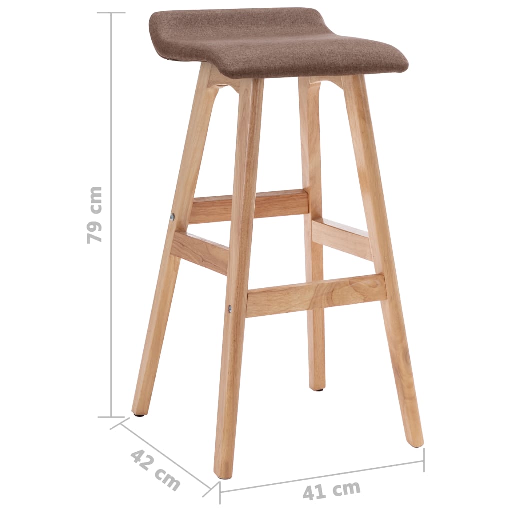 Elegant Taupe Fabric Bar Stool - Stylish and Comfortable Seating